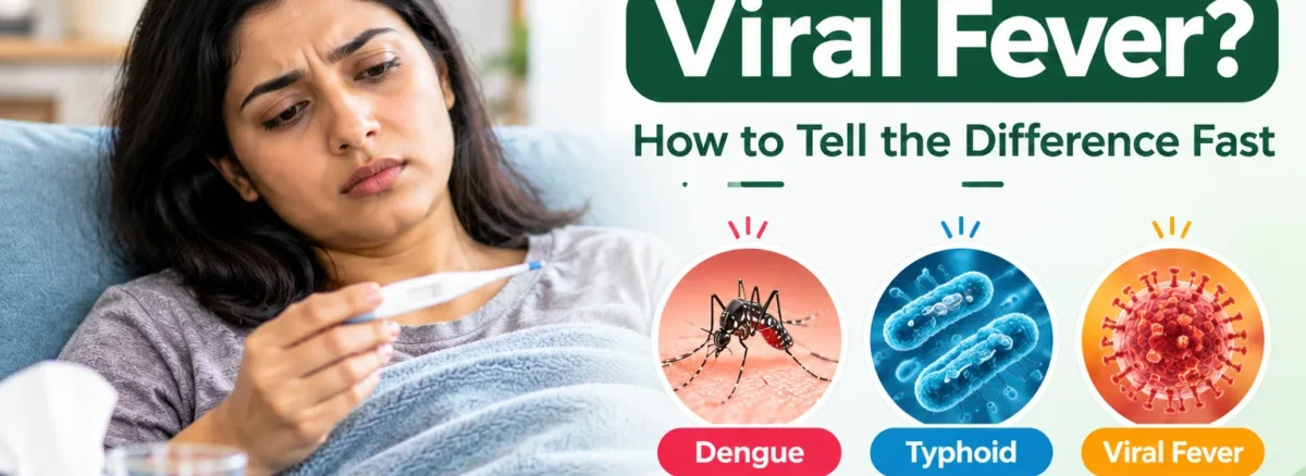 Dengue vs typhoid vs viral fever in Guwahati — symptoms, recommended tests and early red flags